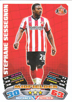Stephane Sessegnon Sunderland 2011/12 Topps Match Attax #266